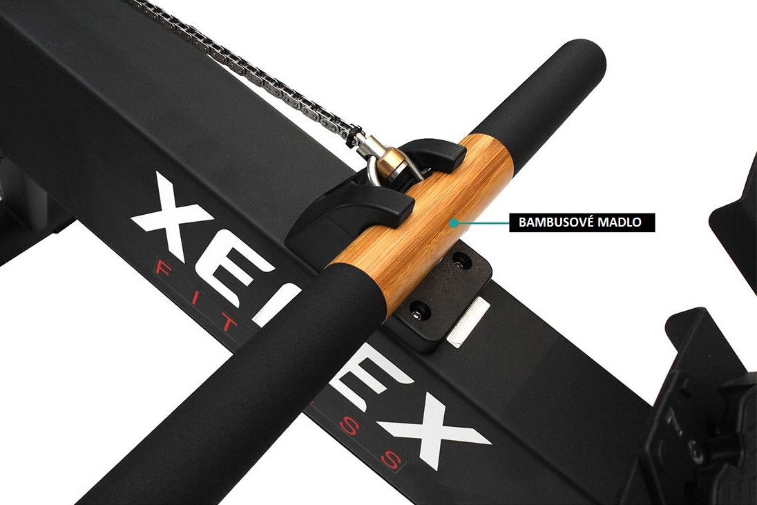 XEBEX Air Rower 3.0 Smart Connect a bambusové madlo
