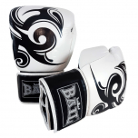 Boxerské rukavice Sparring Pro 20 oz BAIL kože čierno biele