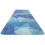 YATE Yoga mat prírodná guma VZOR K, 4 mm modrá kryštál