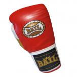 BAIL boxerské rukavice Profi šněrovací - kůže vel. 10 oz červená bílá zlatá