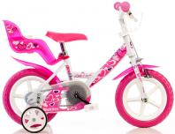 Detský bicykel Dino Bikes 124GLN biela+ružová potlač 12