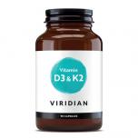 VIRIDIAN Vitamin D3 and K2 90 kapsúl