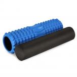 Spokey MIX ROLL fitness masážny valec 2v1, modro-čierny