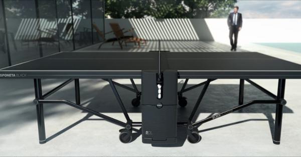 Stôl na stolný tenis vonkajší SPONETA Design Line - Black Outdoor