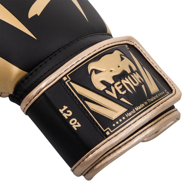 Boxerské rukavice Elite černé zlaté VENUM omotávka