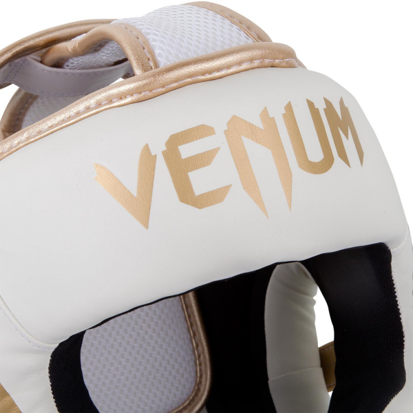 Chránič hlavy Elite bílý zlatý VENUM logo