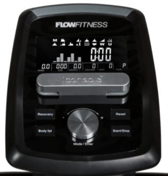 Eliptický trenažér Flow Fitness DCT2000i počítač