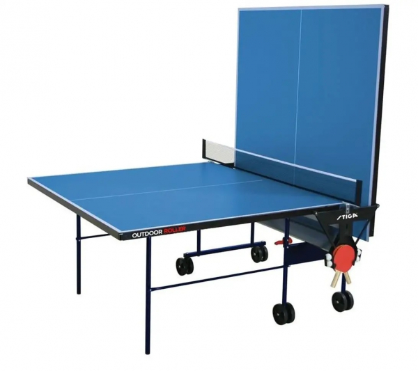 Stôl na stolný tenis vonkajší STIGA Outdoor Roller složený