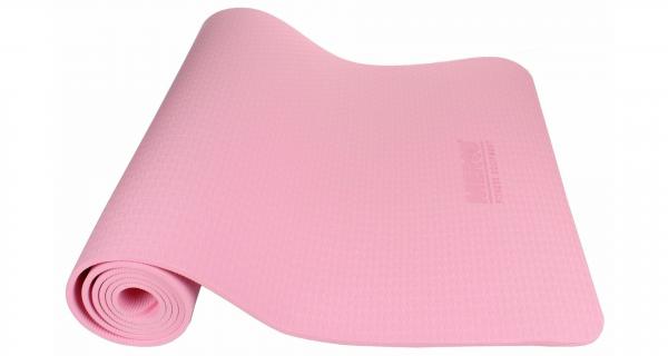 Podložka na cvičení Yoga Mat TPE 183 x 61 cm růžová MERCO detail