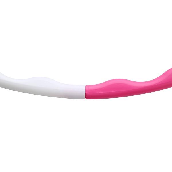 Hula-hop obruč ONE Fitness HHP090 růžovo-bílá 90 cm - spojení dílů