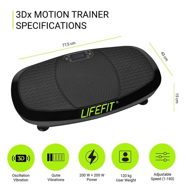 Vibračná doska Masažní deska LIFEFIT 3Dx MOTION TRAINER specifikace
