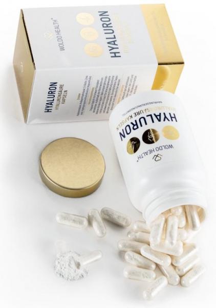WoldoHealth® Kyselina hyaluronová 90 kapslí vysypané