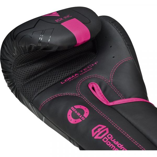 RDX Kara Series boxerské rukavice F6 matte pink detail dlaně