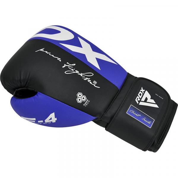 Boxerské rukavice RDX Rex F4 modro černé jeden kus