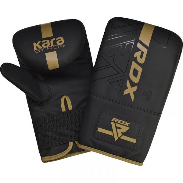 Boxerské rukavice pytlovky RDX Kara Series F6 matte golden 4 oz obě dvě