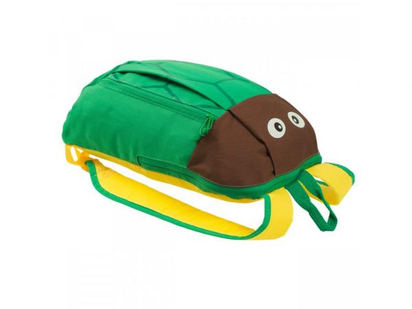 Dětský batoh YATE HIGHLANDER Creature zelený na ležato z úhlu