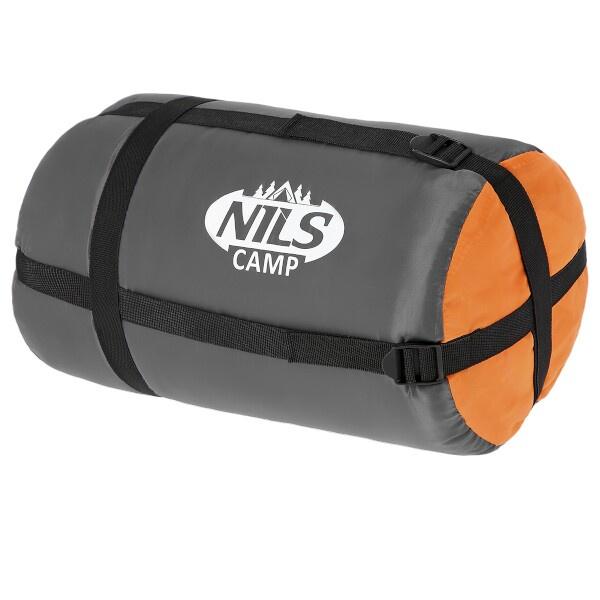 Prodloužený spací pytel NILS Camp NC2008 antracit-oranžový sbalený