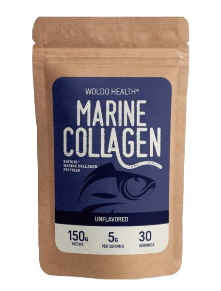 WoldoHealth® 100 % hydrolyzovaný mořský kolagen bílé pozadí