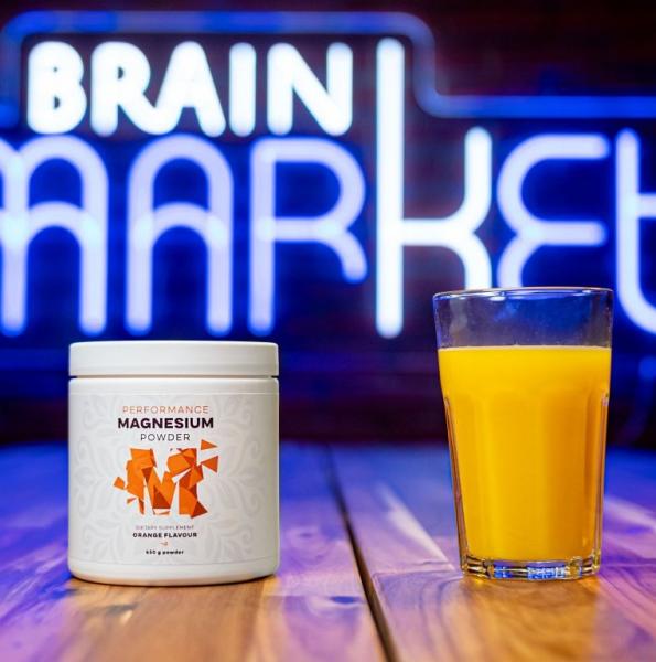 BrainMax Performance Magnesium bisglycinate Powder Pomeranč 450g lifestyle
