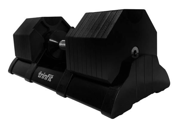 Činky jednoručky Nastavitelné činky TRINFIT OctaBlock 40 kg černé