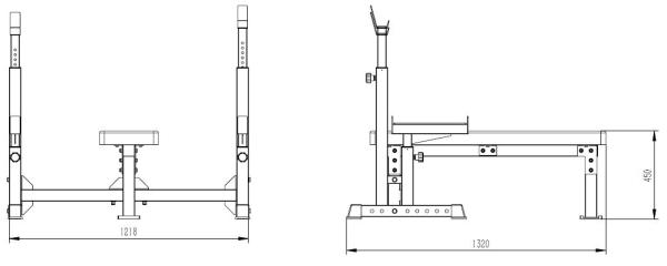 Posilňovacie lavice bench press TRINFIT F5 Pro Benchpress.JPG