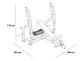 Posilňovacie lavice bench press BH FITNESS L820BB obrys rozměry