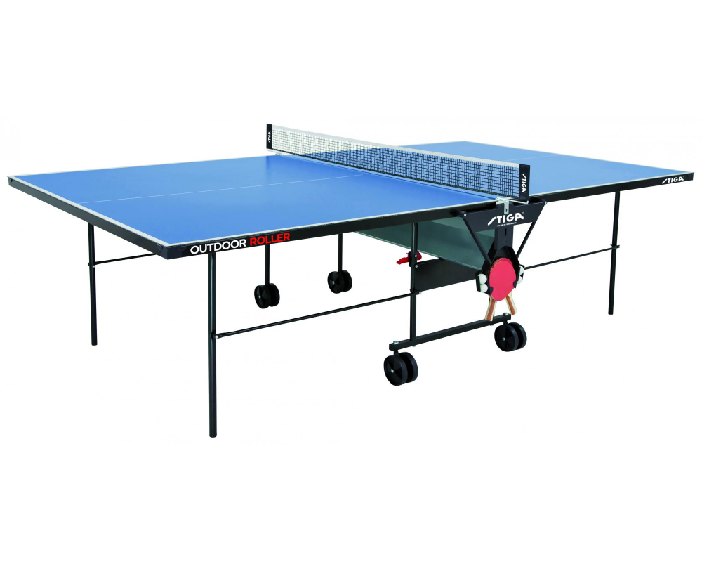 Stôl na stolný tenis vonkajší STIGA Outdoor Roller z profilu