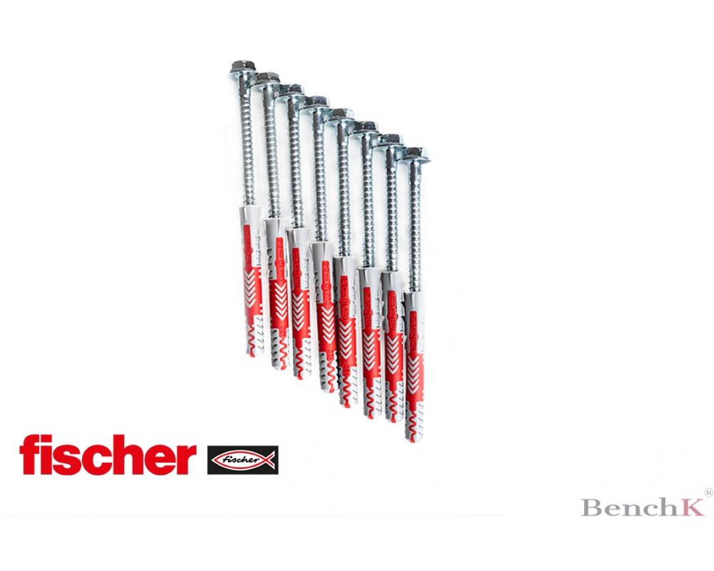BenchK - Sada hmoždinek Fischer 10×80 s nástěnnými šrouby BenchK (8ks)