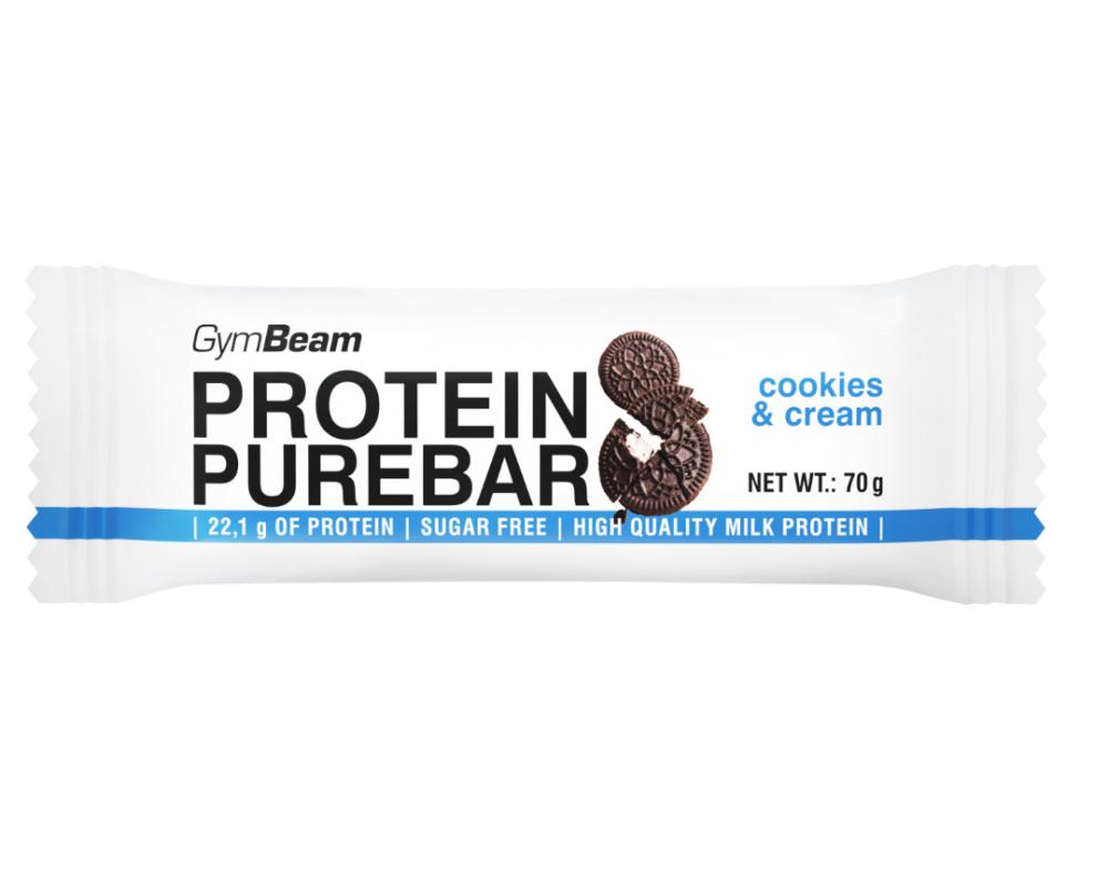 GymBeam Protein Pure Bar 70 g cream & cookies