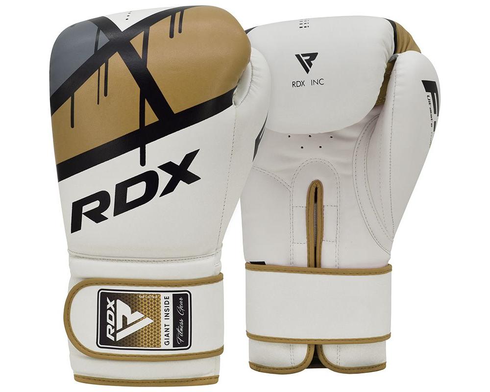 Boxerské rukavice RDX F7 white-golden