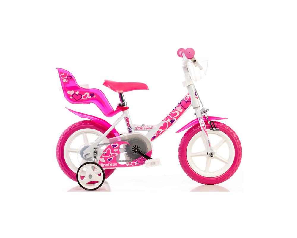 Detský bicykel Dino 124GLN bílá+růžový potisk 12