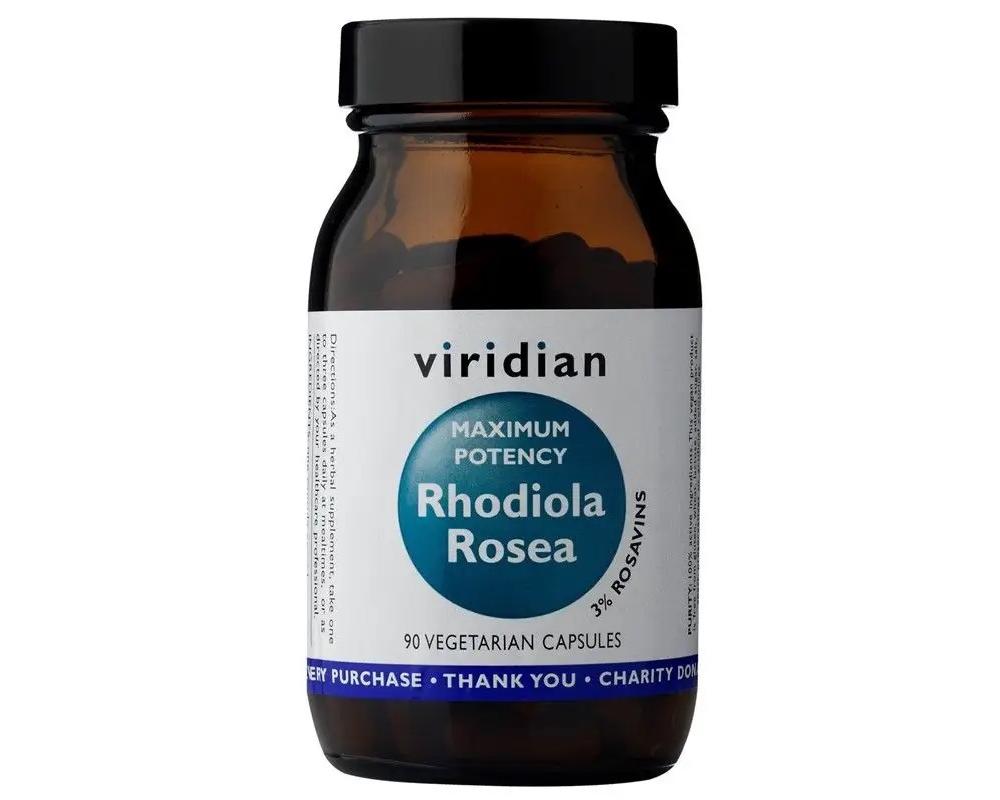 VIRIDIAN Rhodiola Rosea Maximum Potency 90 kapslí