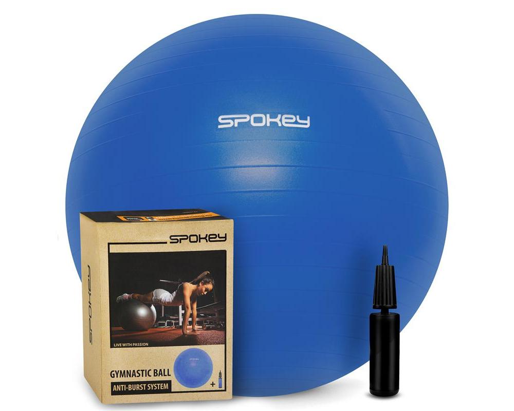 Spokey FITBALL Gymnastický míč 65 cm včetně pumpičky, modrý