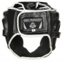 Boxerská helma DBX BUSHIDO černo-bílá zezadu