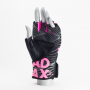 Gelové rukavice MADMAX vel. S M šedé růžové detail