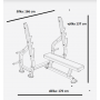 Posilňovacie lavice bench press BH FITNESS L815 rozměry