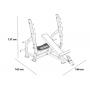 Posilňovacie lavice bench press BH FITNESS L820 obrys rozměry