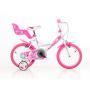 Detský bicykel DINO bikes 144RN bílá, růžový potisk 14