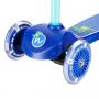 Kolobežka Dětská koloběžka NILS Fun HLB001 LED modrá přední kolečka