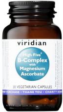 VIRIDIAN High Five B Complex with Magnesium Ascorbate 30 kapsúl