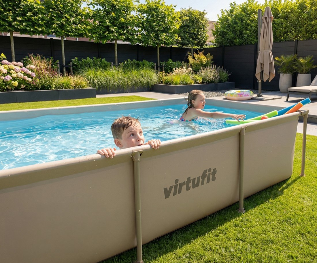 VIRTUFIT RECTANGULAR SWIMMINGPOOL 260 × 180 CM na zahradě