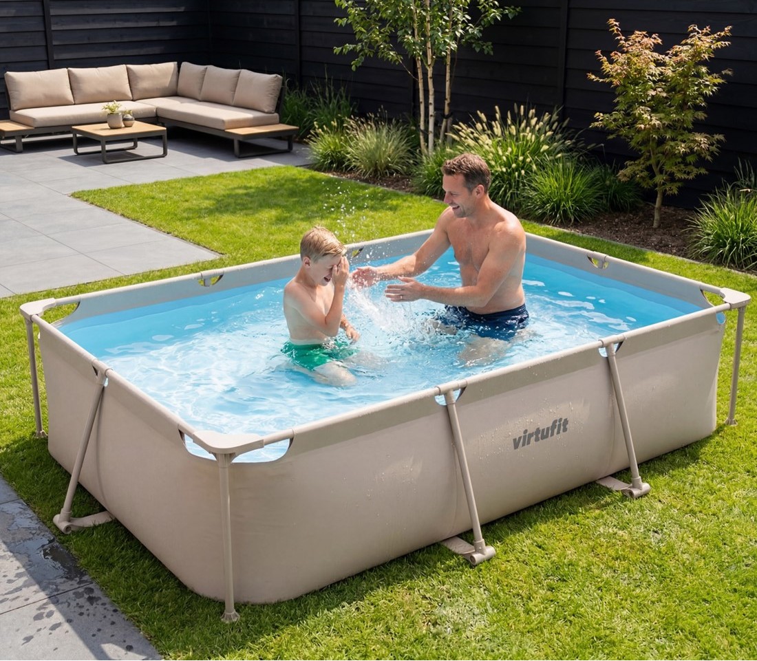 VIRTUFIT RECTANGULAR SWIMMINGPOOL 300 × 210 CM na zahradě