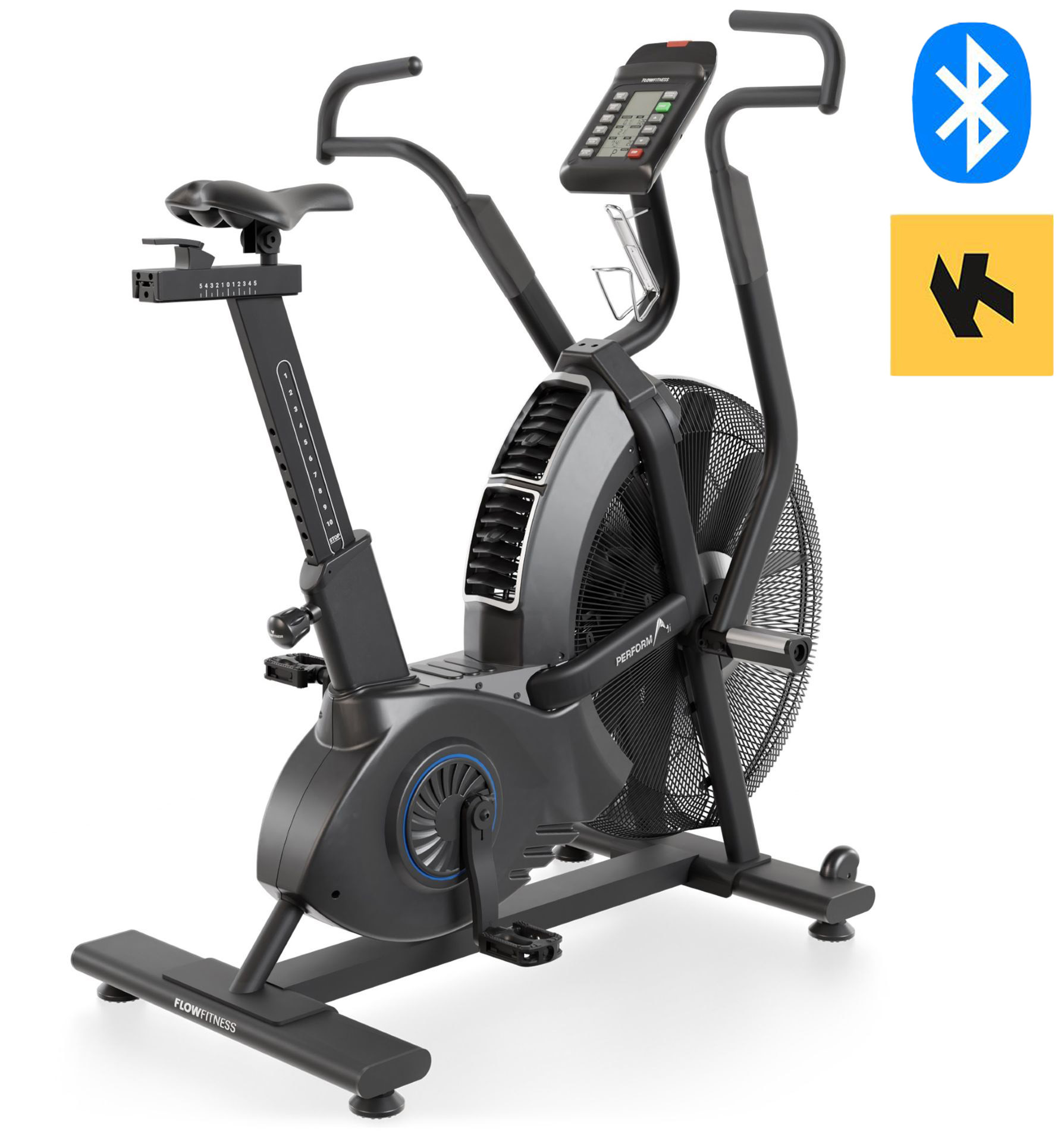 FLOW FITNESS Airbike Perform A1i úvodní app