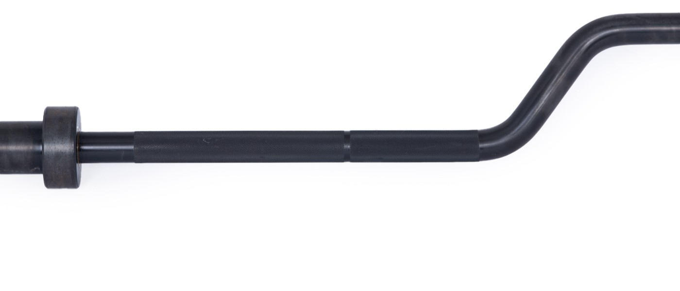 Olympijská osa TRINFIT 2200 mm Cambered bar BLACK detail rádlování
