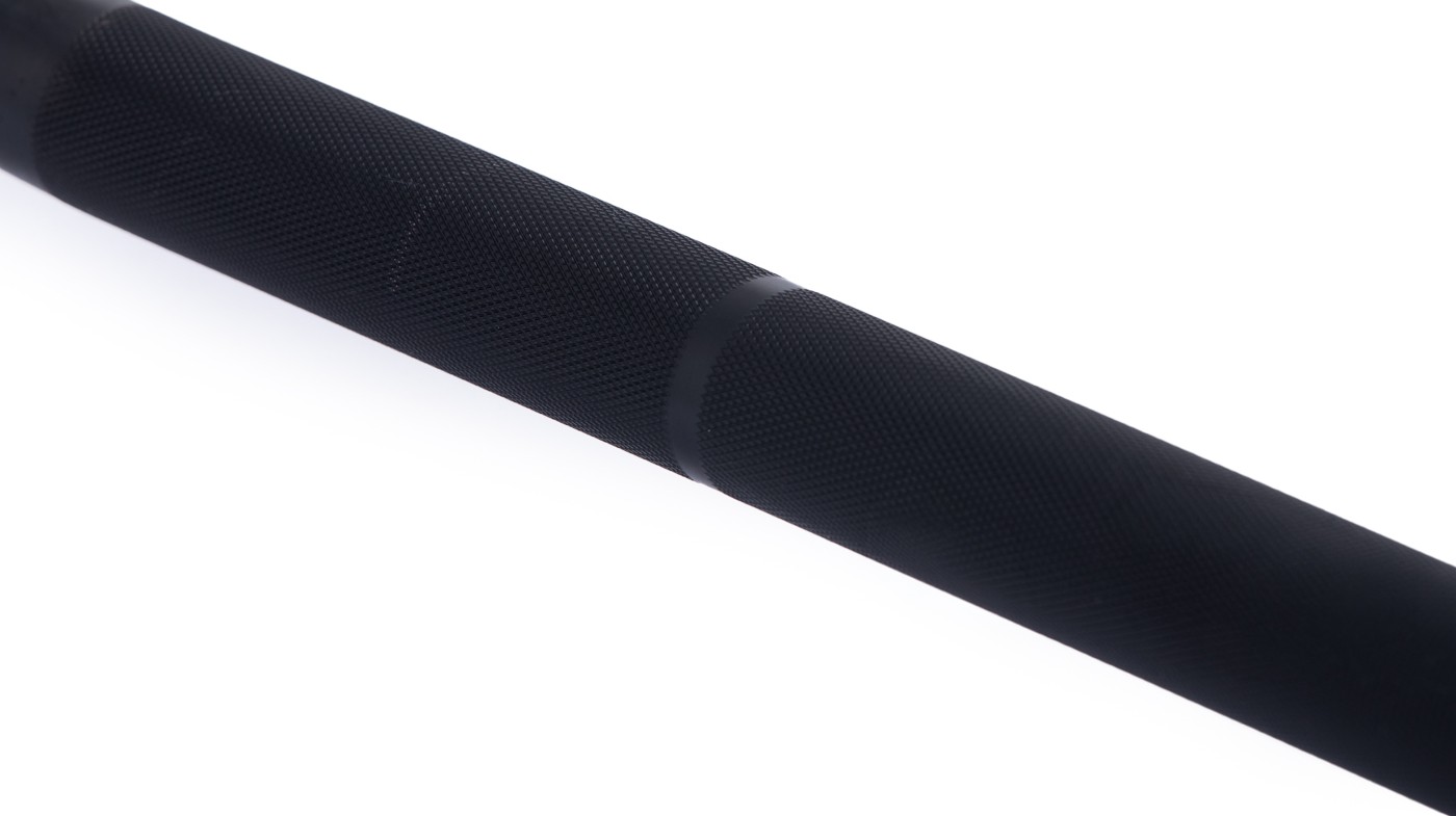 Olympijská osa TRINFIT 2200 mm Cambered bar BLACK detail značení