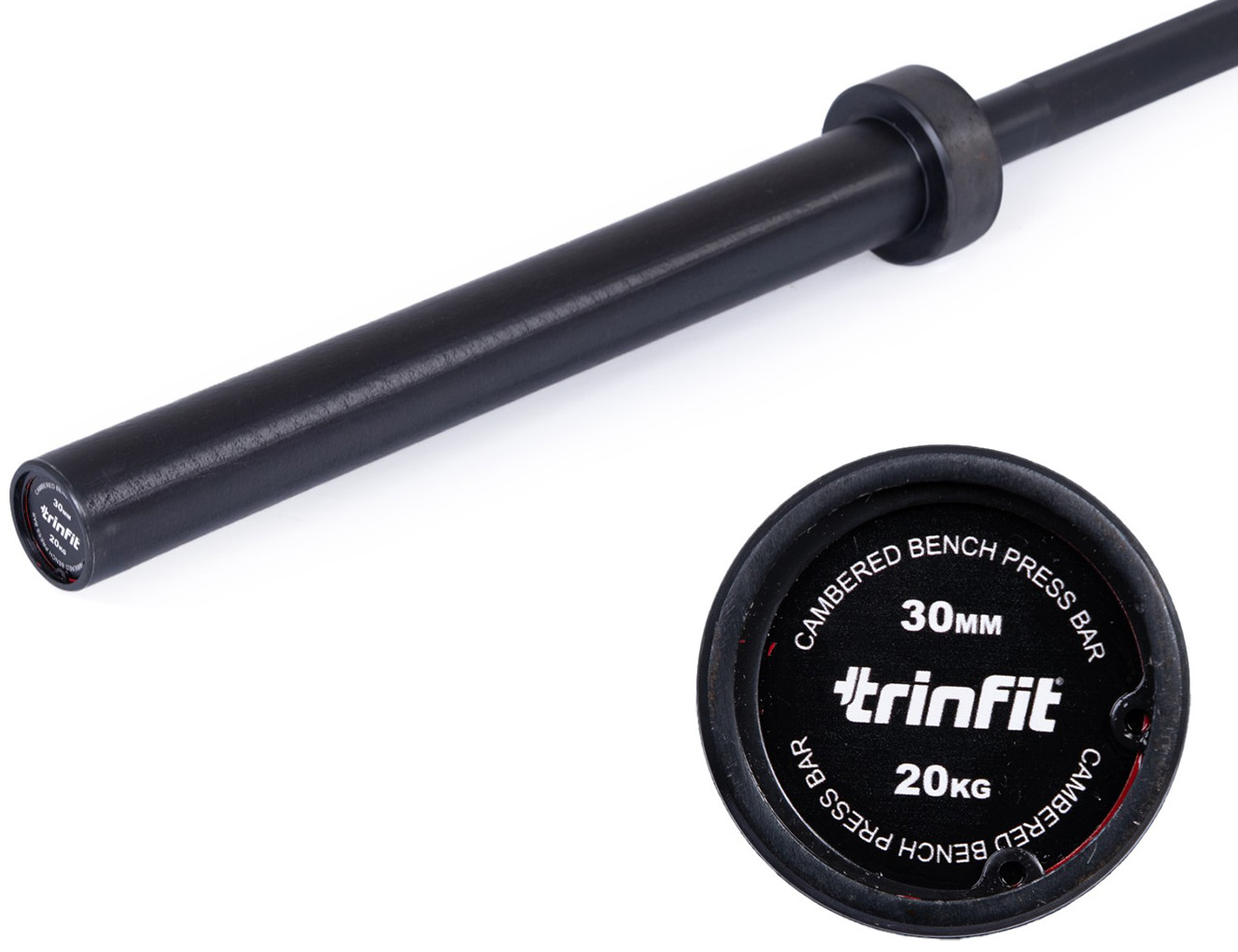 Olympijská osa TRINFIT 2200 mm Cambered bar BLACK úvodní