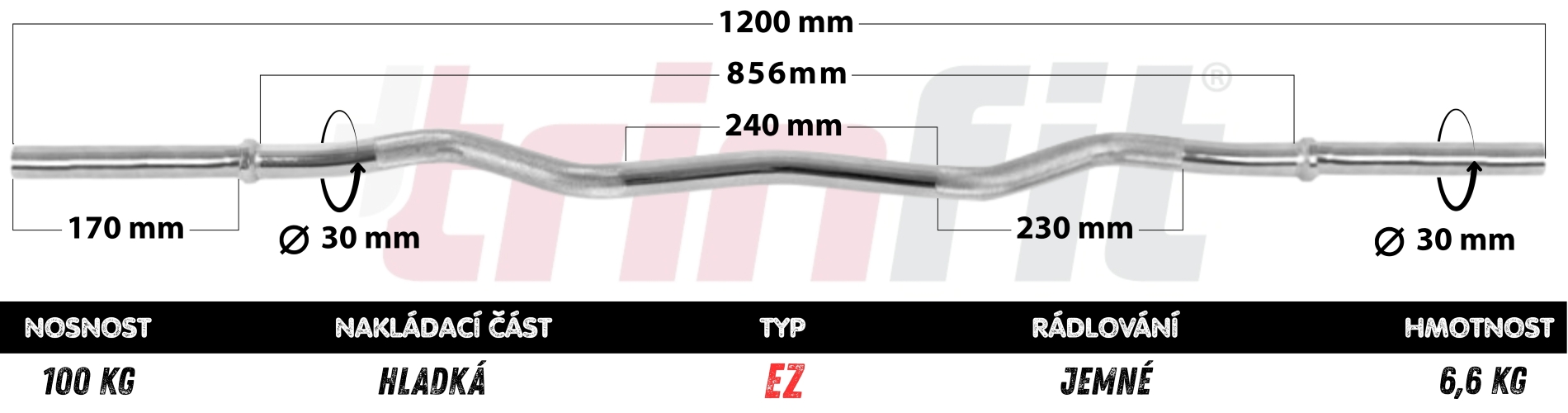 Hřídel EZ TRINFIT 30 mm