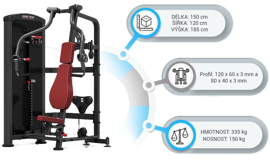 Chest Press vsedě MARBO MP-U225 specifikace